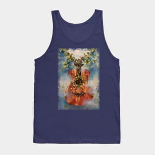 Guitar original painting oil on canvas Tank Top